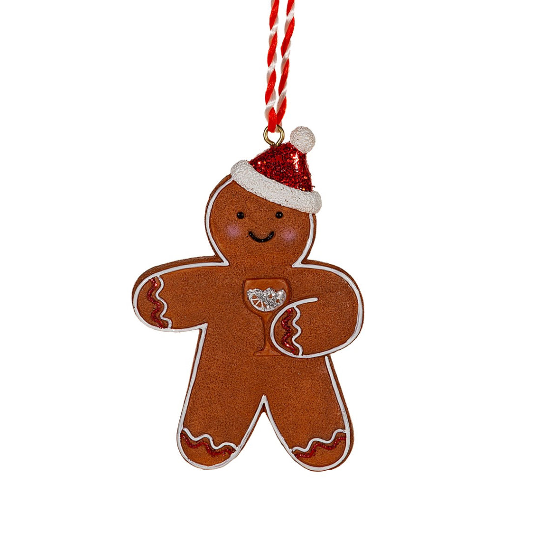 Gin-gerbread Men Hanging Decorations - Set of 3