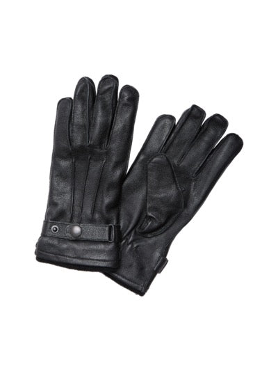 SLHPOUL LEATHER GLOVES - BLACK