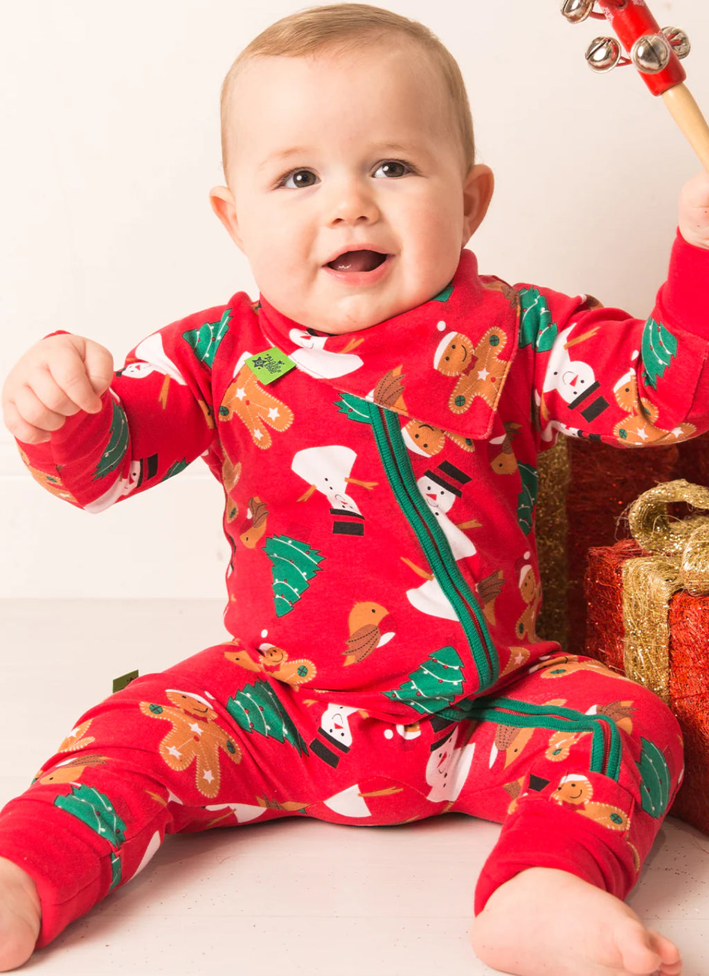 Snowman/Gingerbread Zip-Up Romper