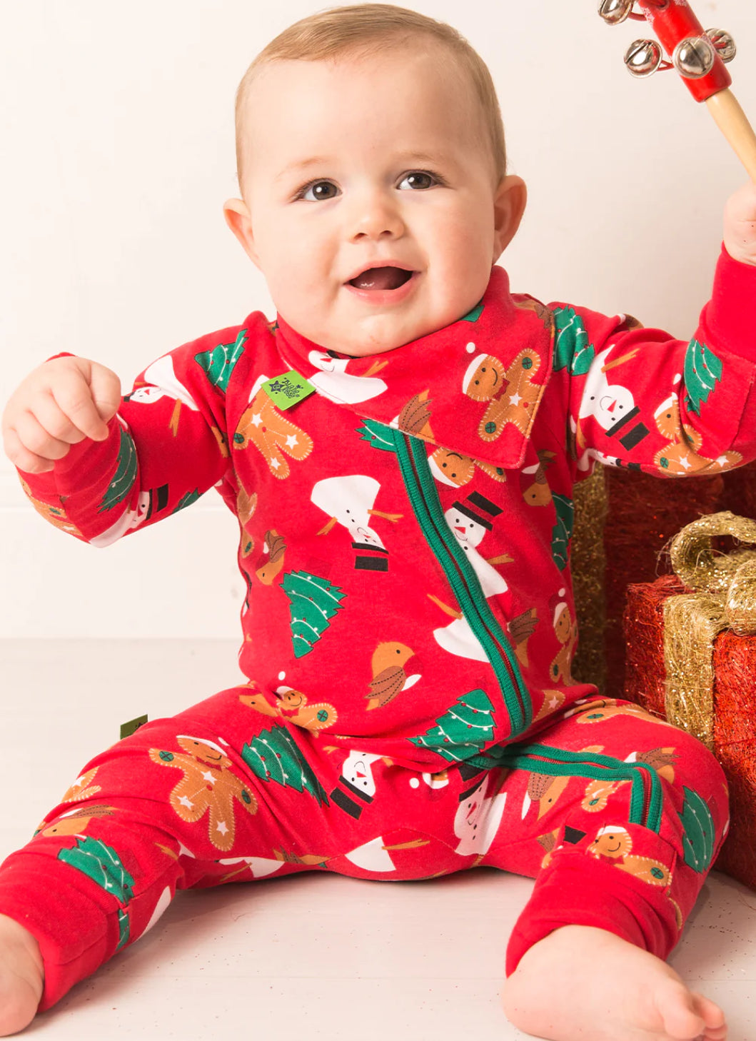 Snowman/Gingerbread Zip-Up Romper