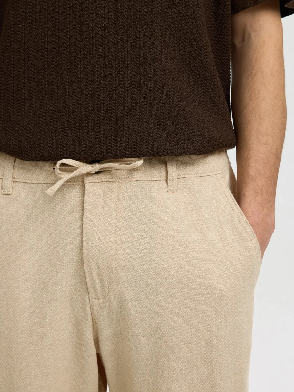 SLH220-LOOSE BRODY LINEN BLD PANT NOOS