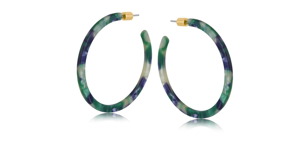 Hortense Resin Statement Hoop Earrings