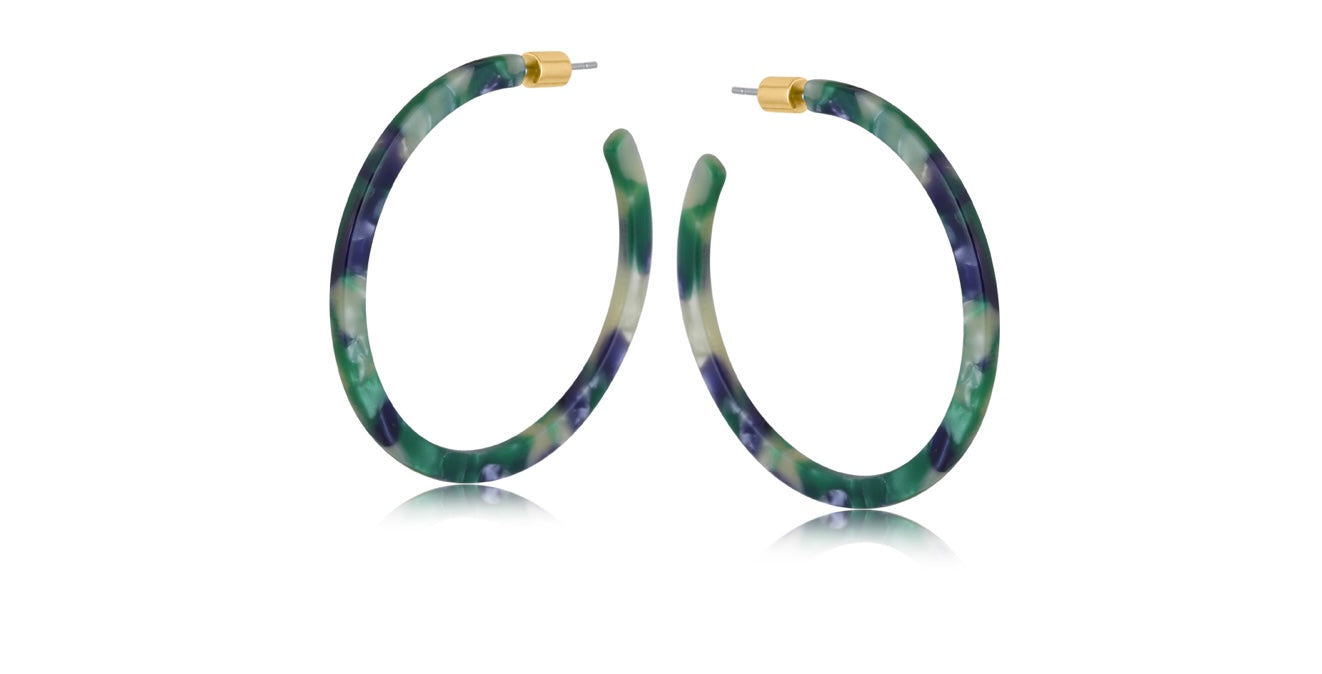 Hortense Resin Statement Hoop Earrings