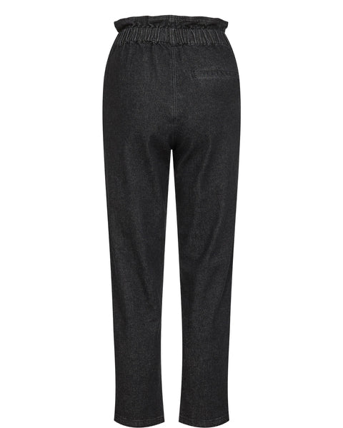 NUYLVA CROP PANTS - Dark Grey Denim