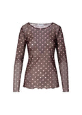 EVE MESH BLOUSE - DOT PRINT