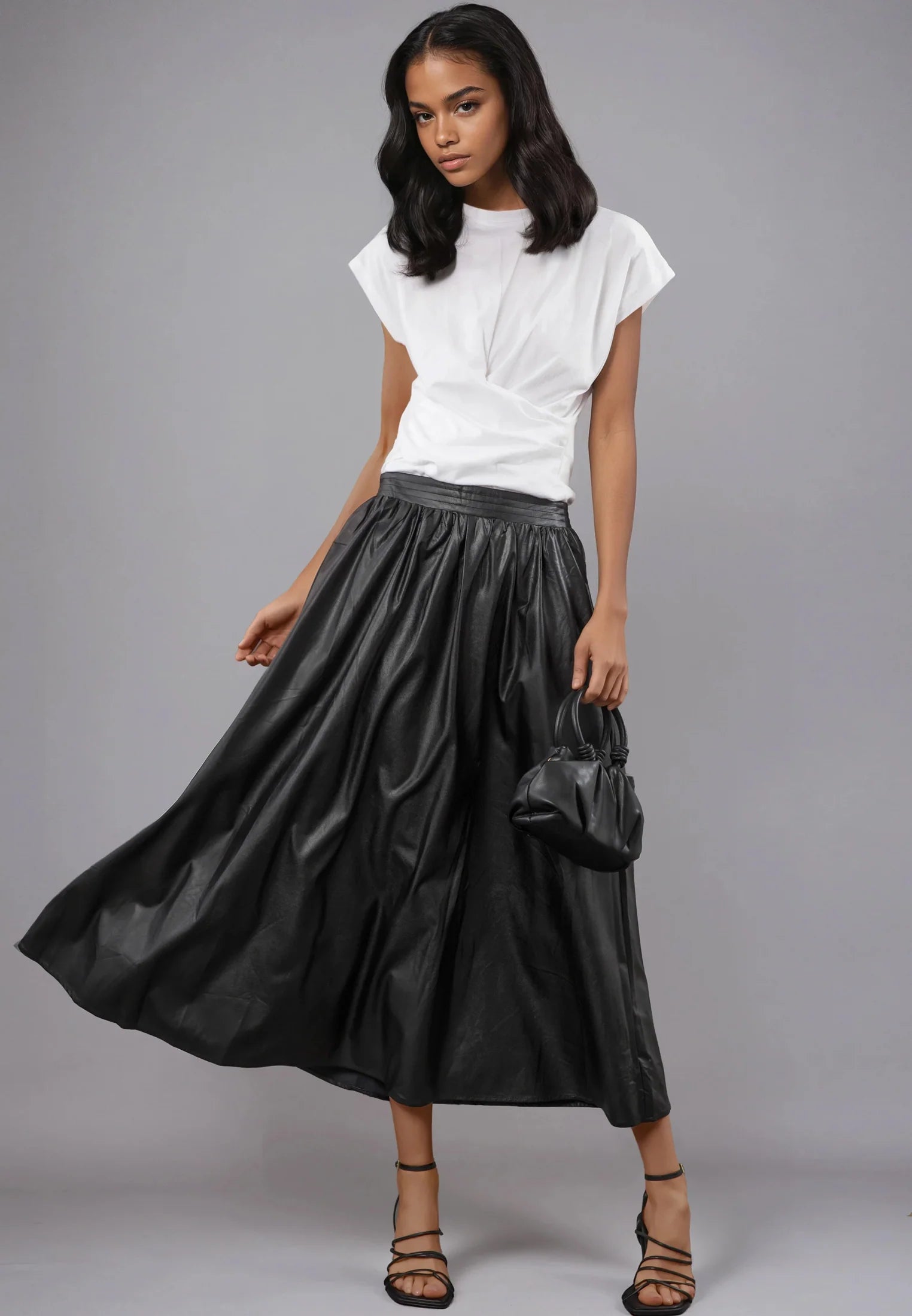 SOPHIE PLEATHER SKIRT