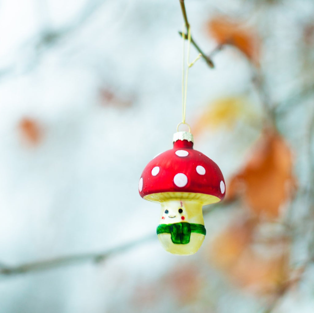 Happy Mushroom Shaped Bauble