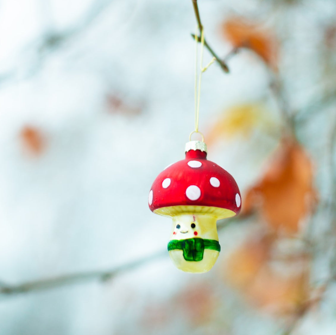 Happy Mushroom Shaped Bauble