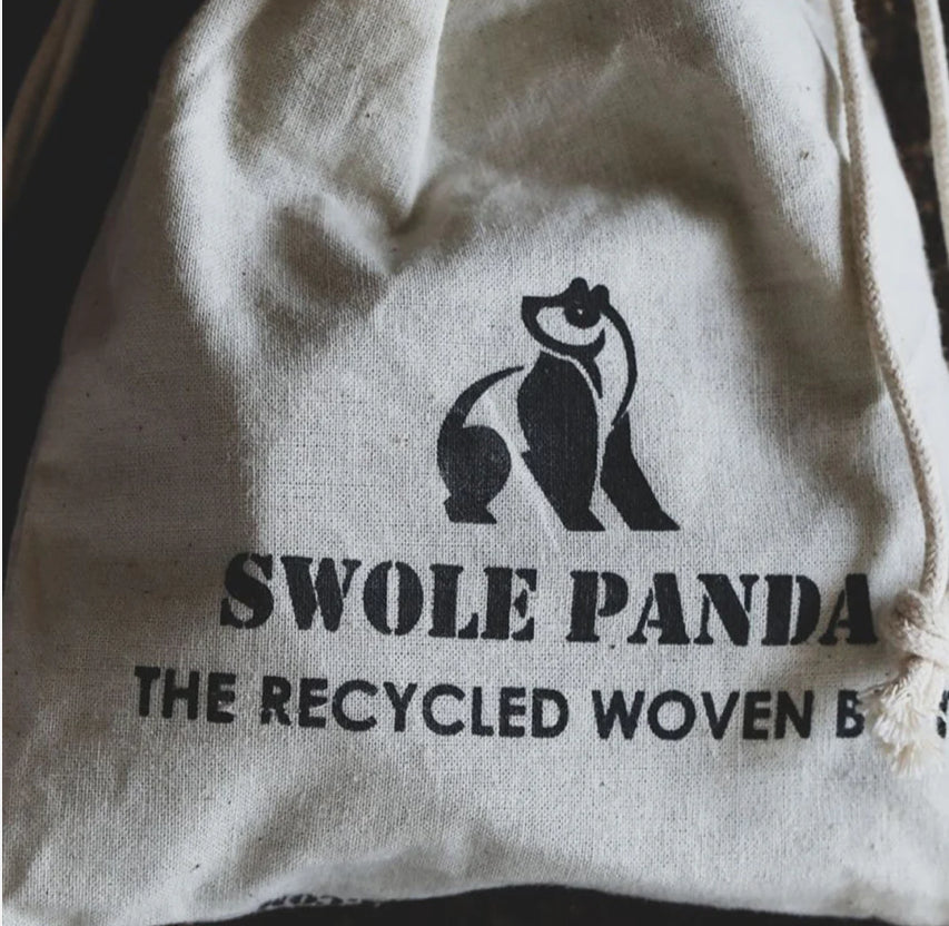 Woven Belt - Cream and Blue Stripe