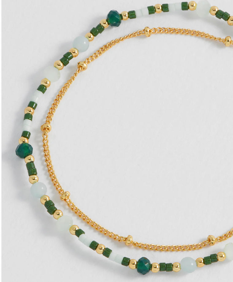Mini Gemstone Duo Chain Bracelet