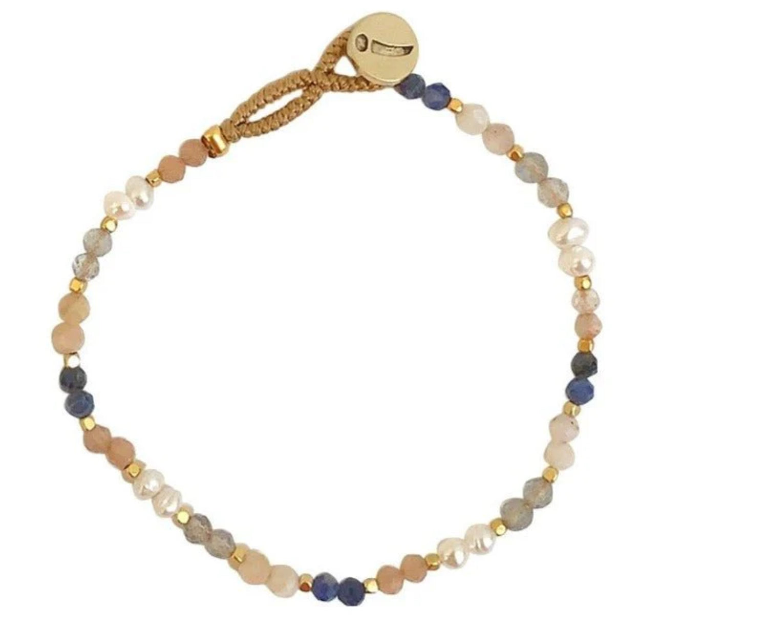 Lulu Stone Dot Bracelet -Soft Blue