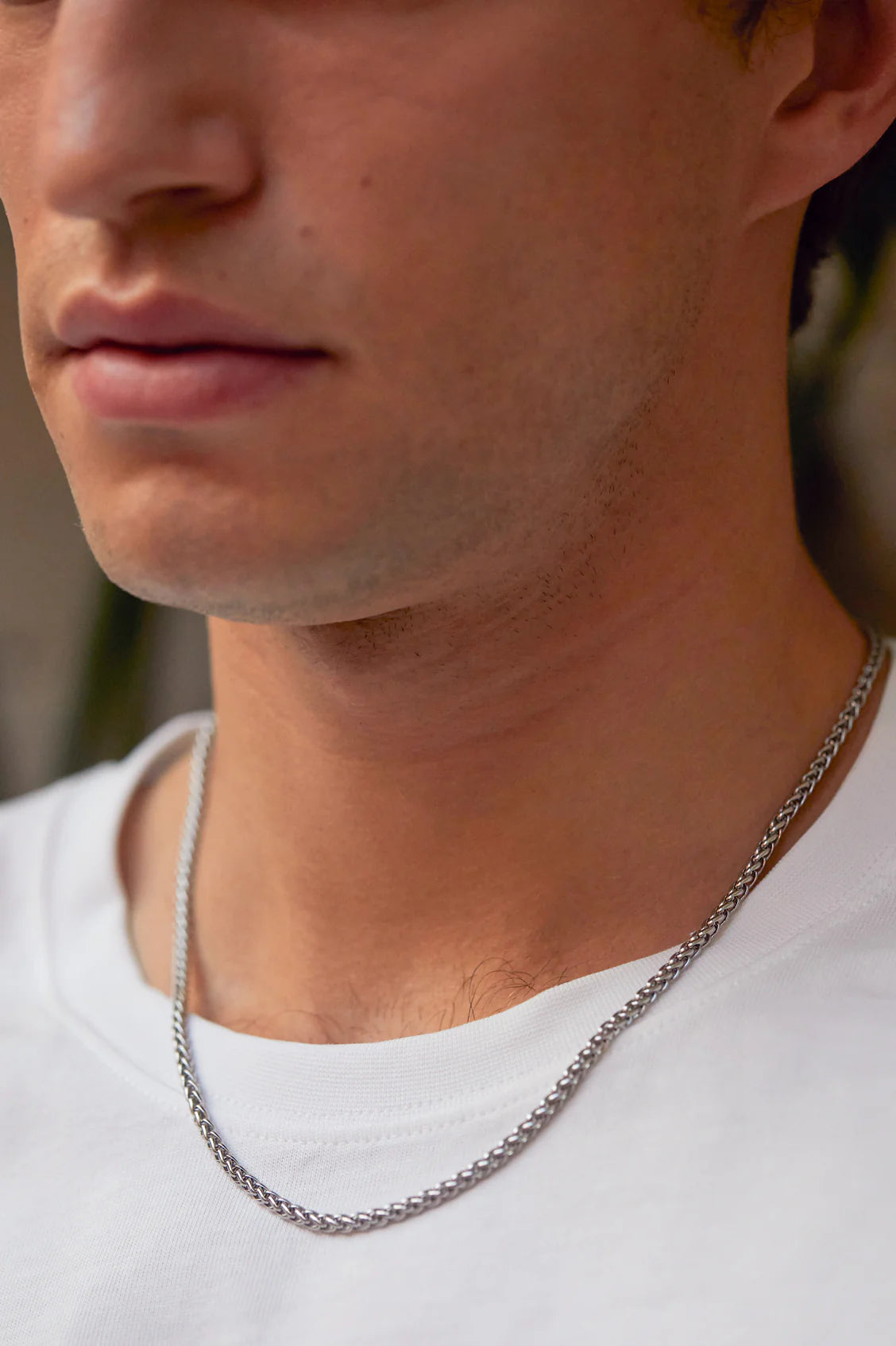 Mens Spiga Steel Finish Chain Necklace