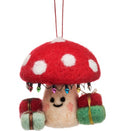 Mushroom and Presents Felt Decoration