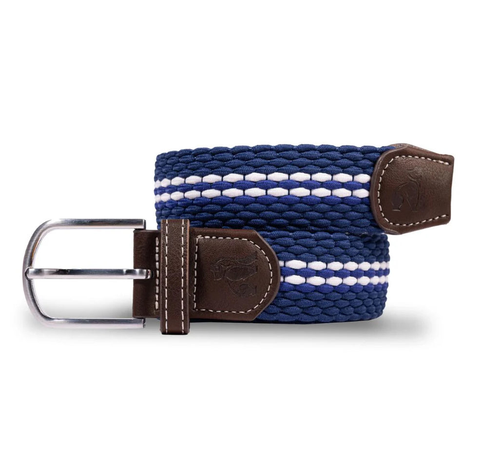Recycled Woven Belt - White Fine Stripe