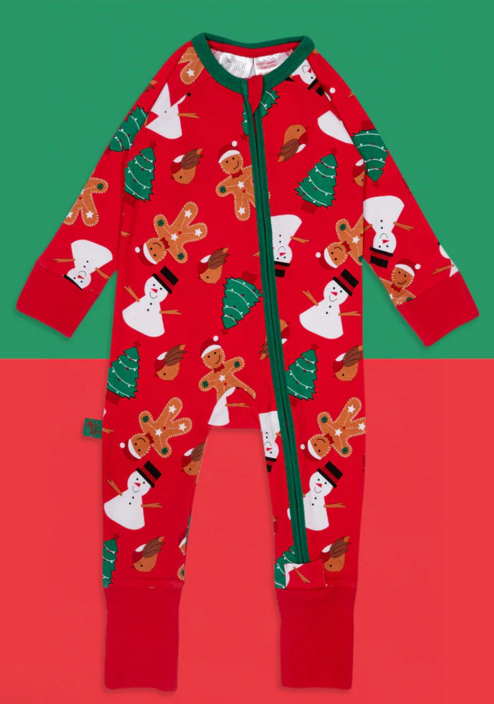 Snowman/Gingerbread Zip-Up Romper