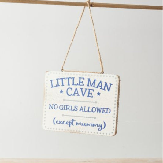 Little Man Cave Wooden Sign 16cm