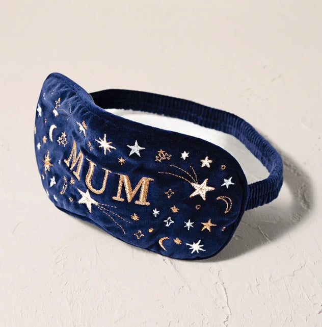 Starry Sky Mum Velvet Eye Mask - Navy