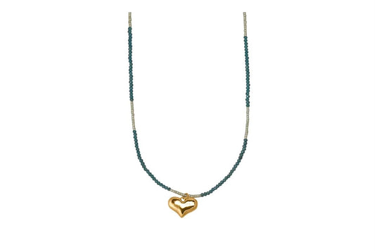 Sylvia Puff Heart Beaded Necklace