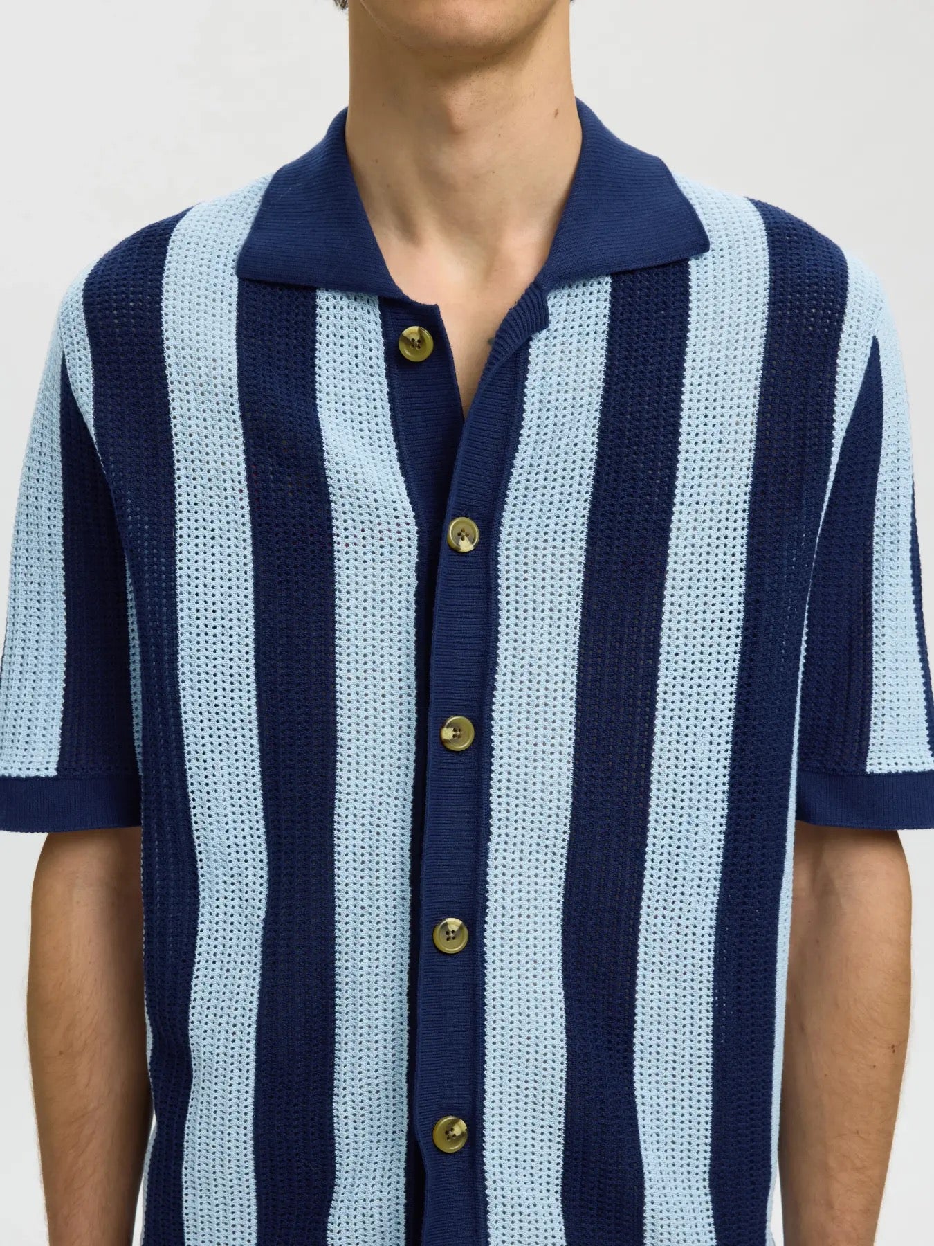 SLHSHANE SS OPEN POLO CARDIGAN