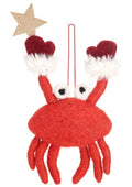 Crab with Star Felt Decoration