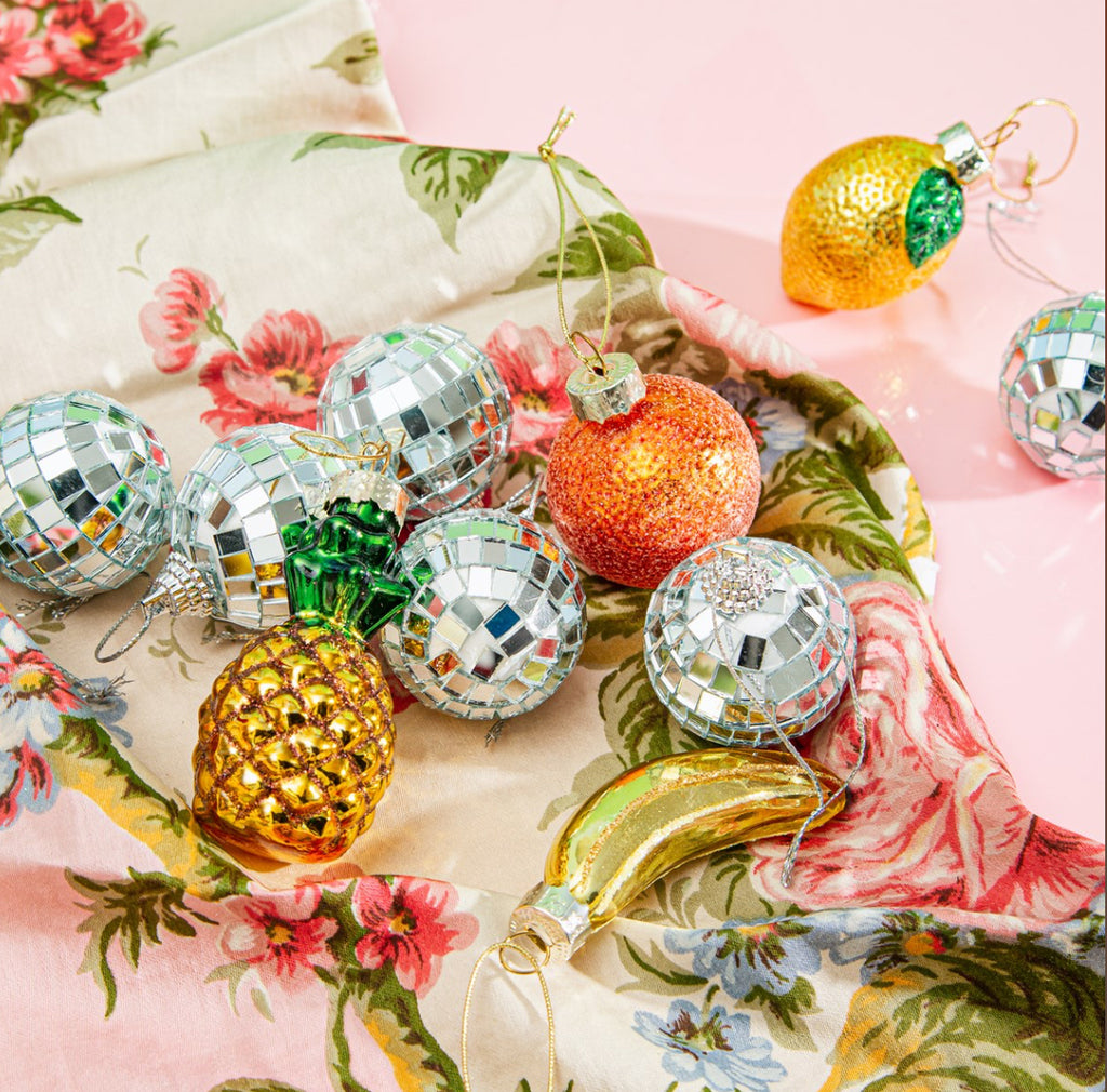 Mini Mirror Ball Baubles - Set Of 6