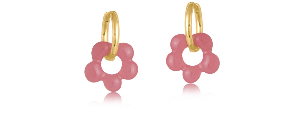 Olympia Beaded Huggie Hoop Earrings