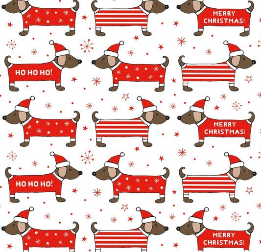 Christmas Sausage Dog Wrapping paper