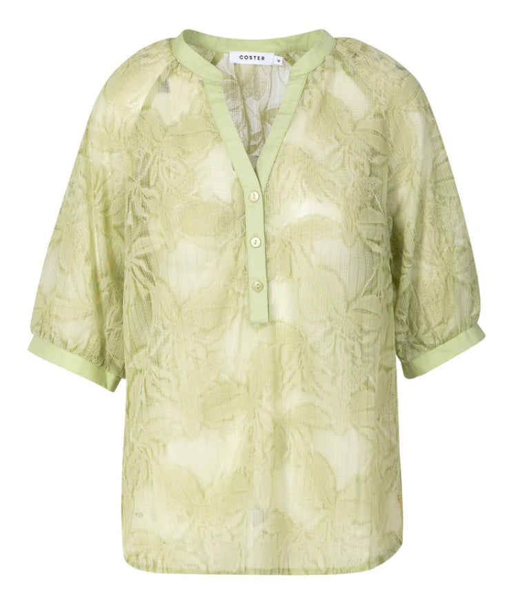 Transparent Shirt With Flowers