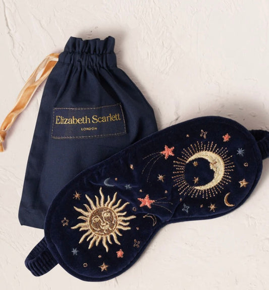 Celestial Velvet Eye Mask - Navy