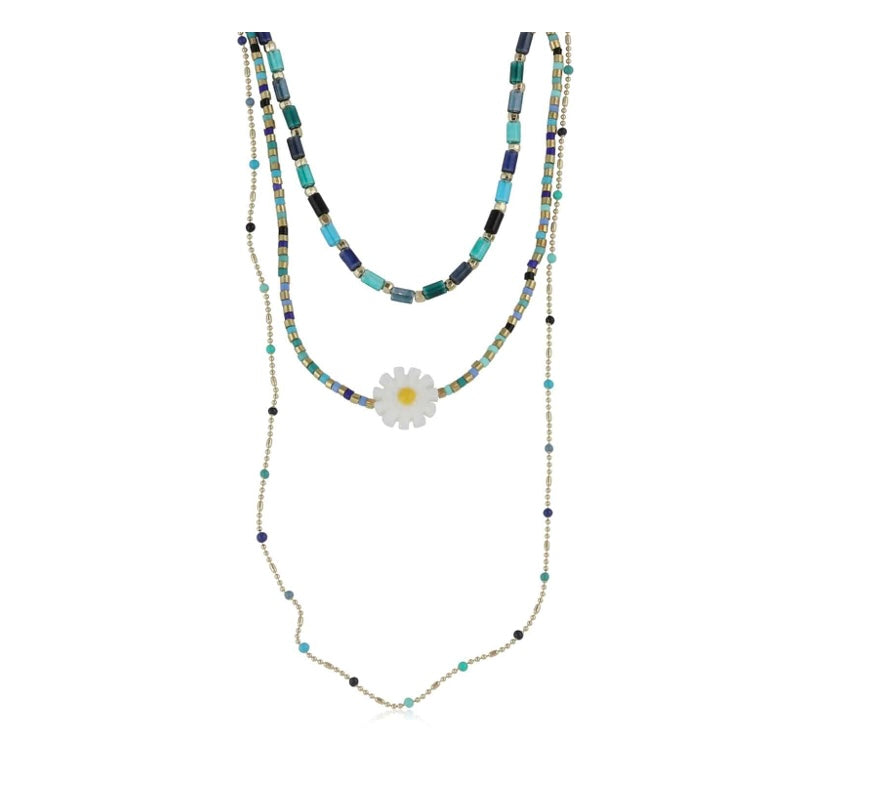 Cressida Multi Row Beaded Necklace