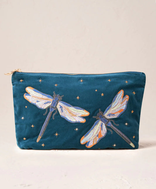 Dragonfly Deep Teal Everyday Pouch