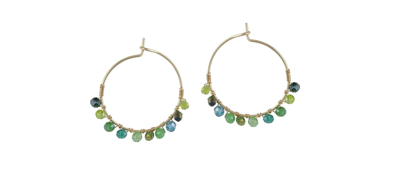 Cressida Beaded Hoop Earrings