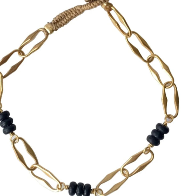 IBU07 Beau Adventurine Bracelet - Onyx