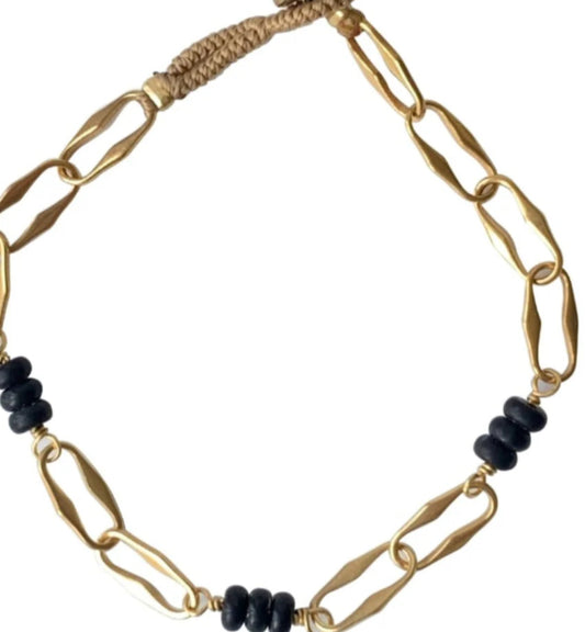 IBU07 Beau Adventurine Bracelet - Onyx