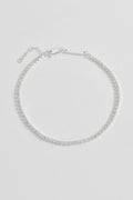 Fine CZ Tennis Bracelet - Silver Plated