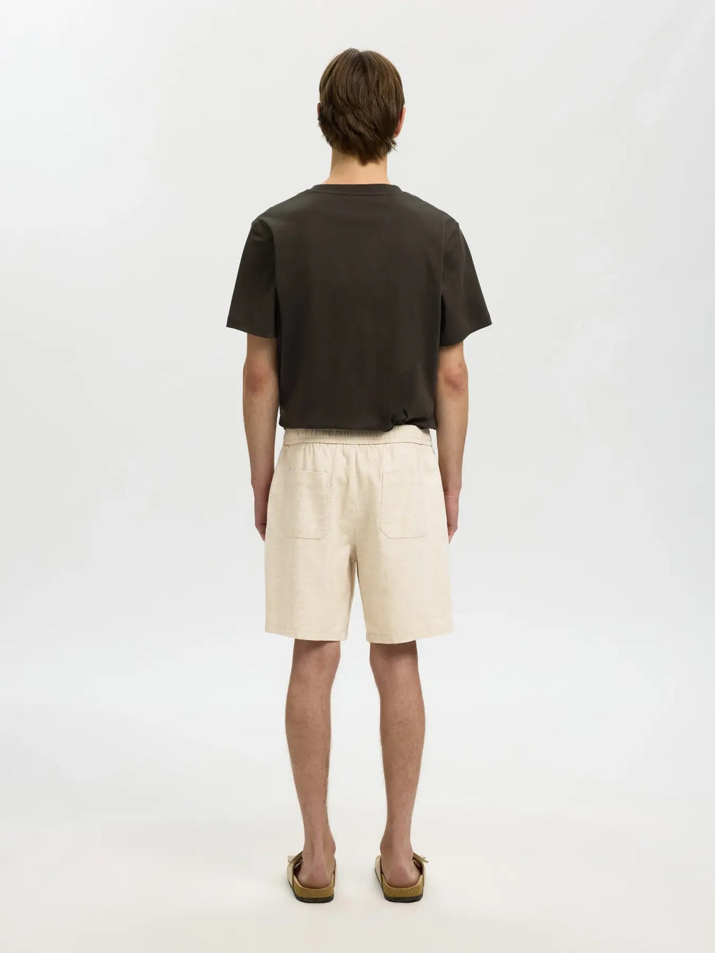 SLHREGULAR-HARVEY LINEN BLEND SHORTS