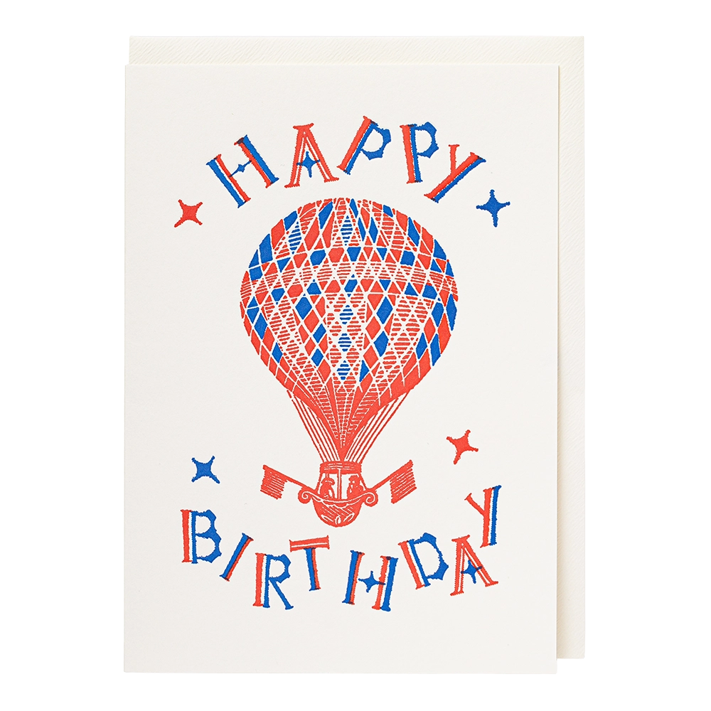 Hot Air Balloon Birthday Card