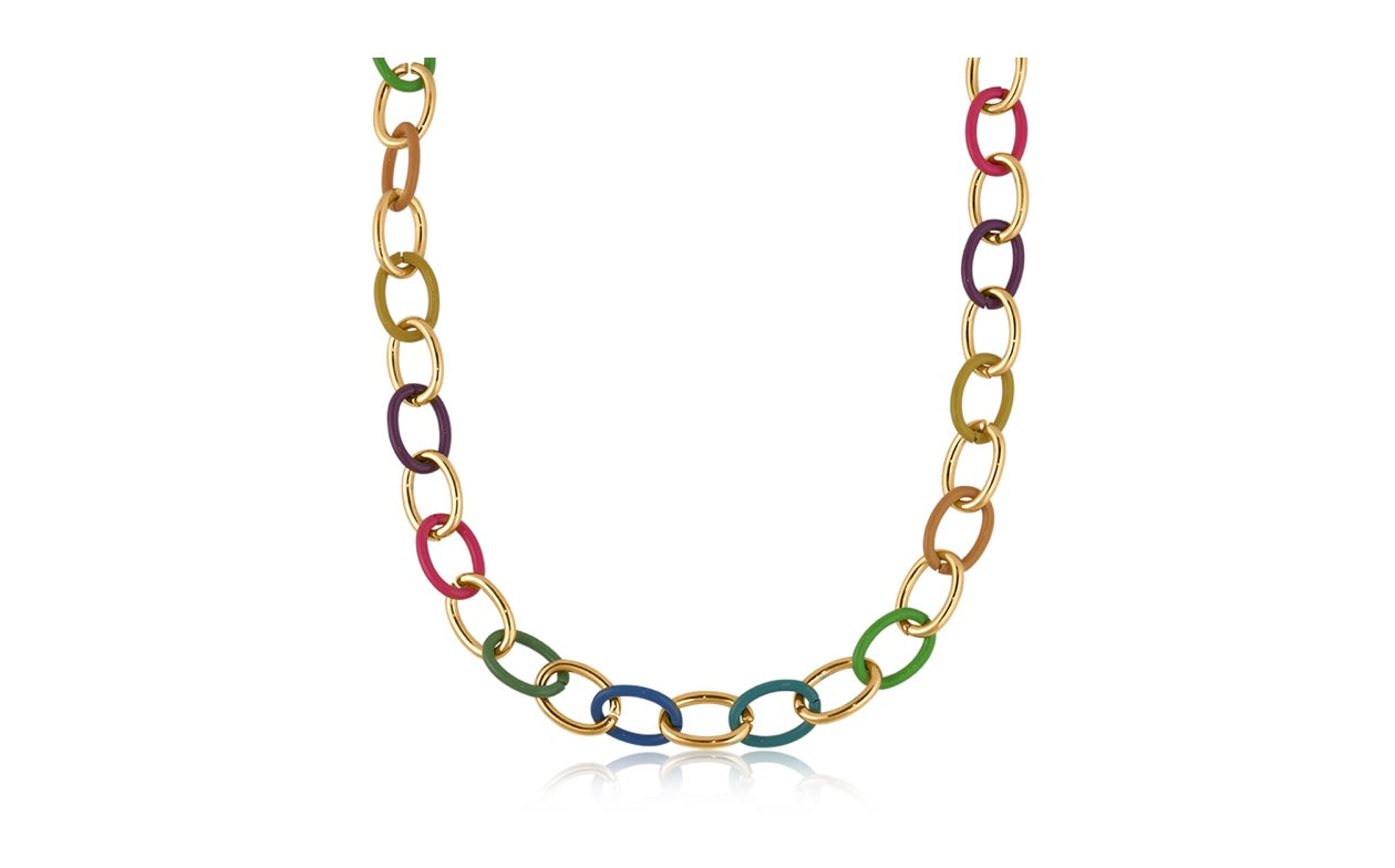 Paula Enamelled Chain Necklace