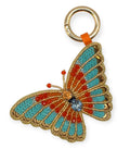 Orange & Blue Beaded Butterfly Bag Charm