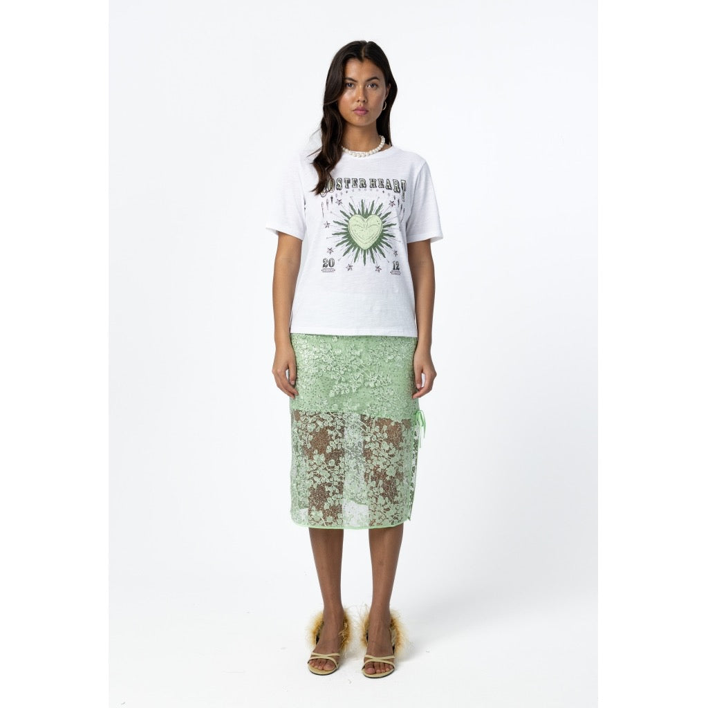 Tee With Coster Heart Print