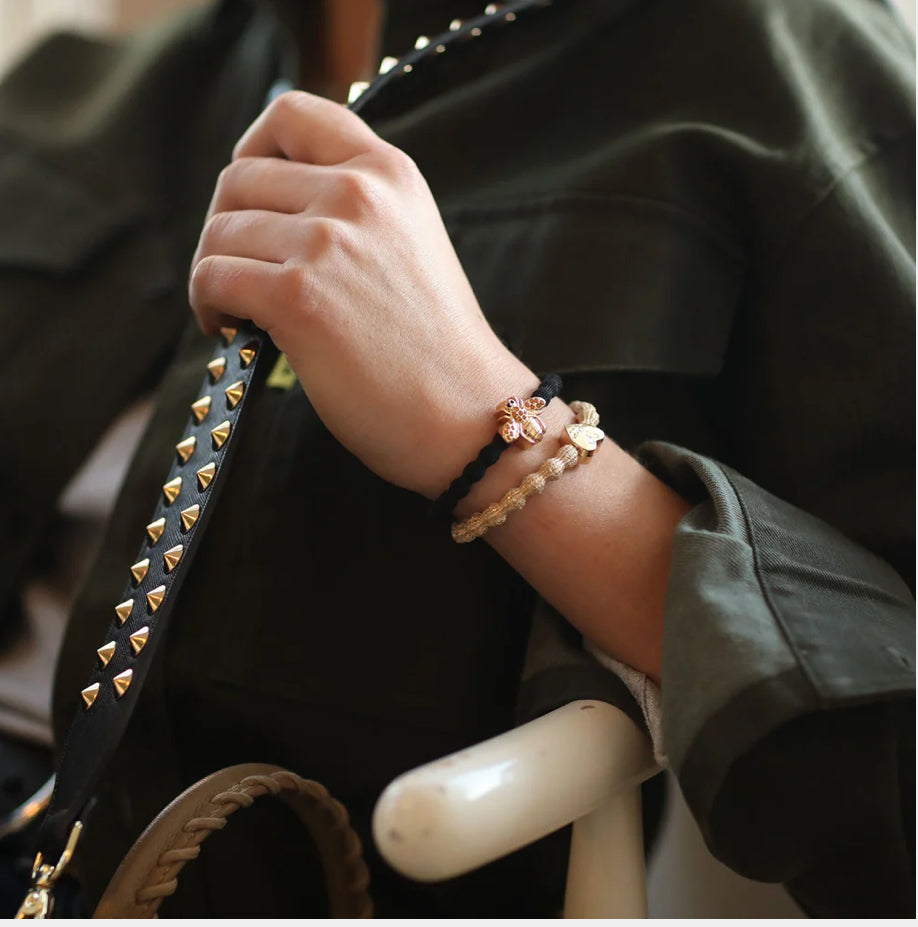 ByEloise Bling Bee Bangle Band - Black