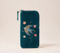 Swallows Velvet Glasses Case - Rich Blue