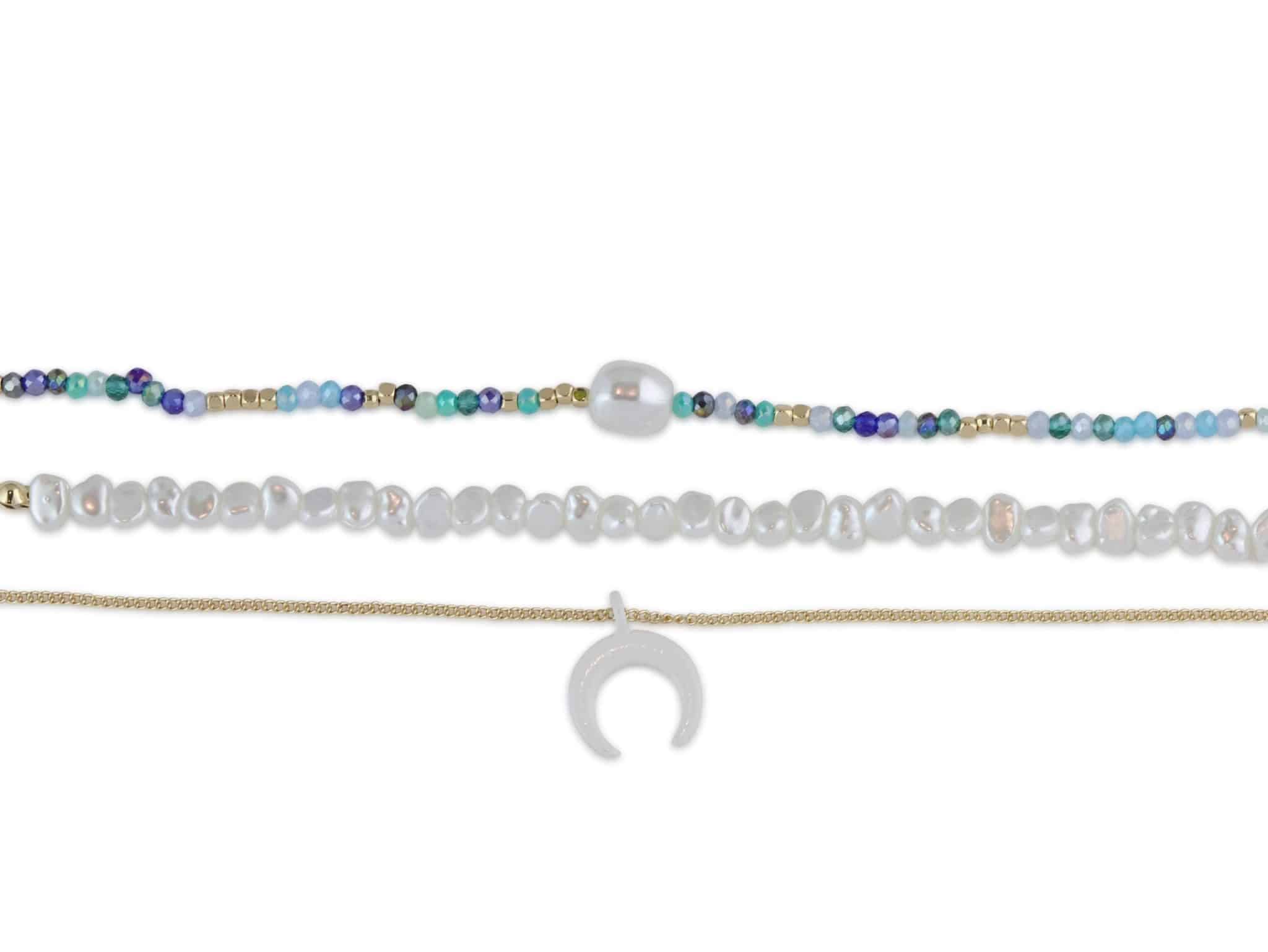 Agnes set of 3 bracelets-blue