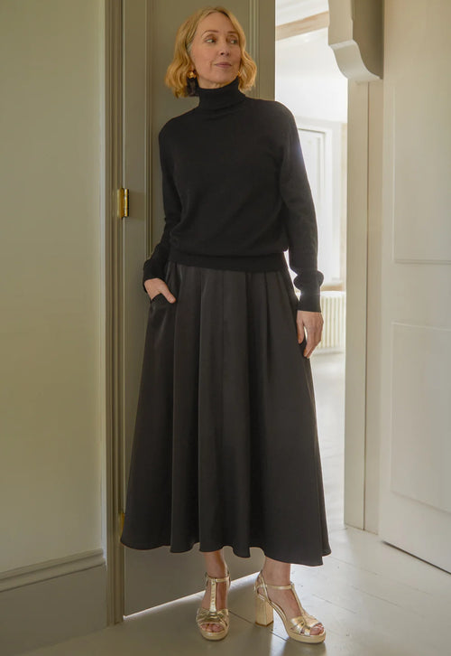 AUDREY SATIN SKIRT