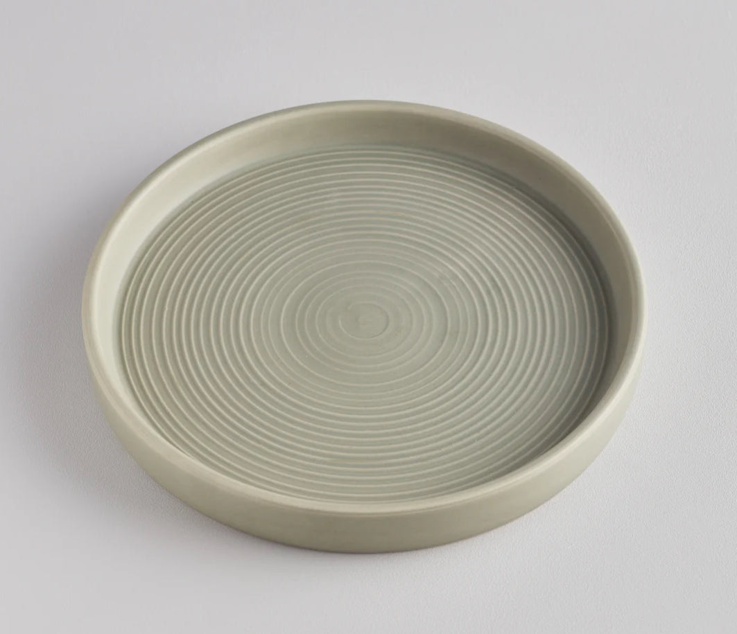 St Eval Dark Grey, Light Grey Or White Candle Plate - Large