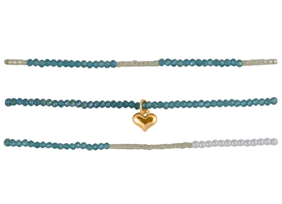 Big Metal London Sylvia Pack of 3 Anklets