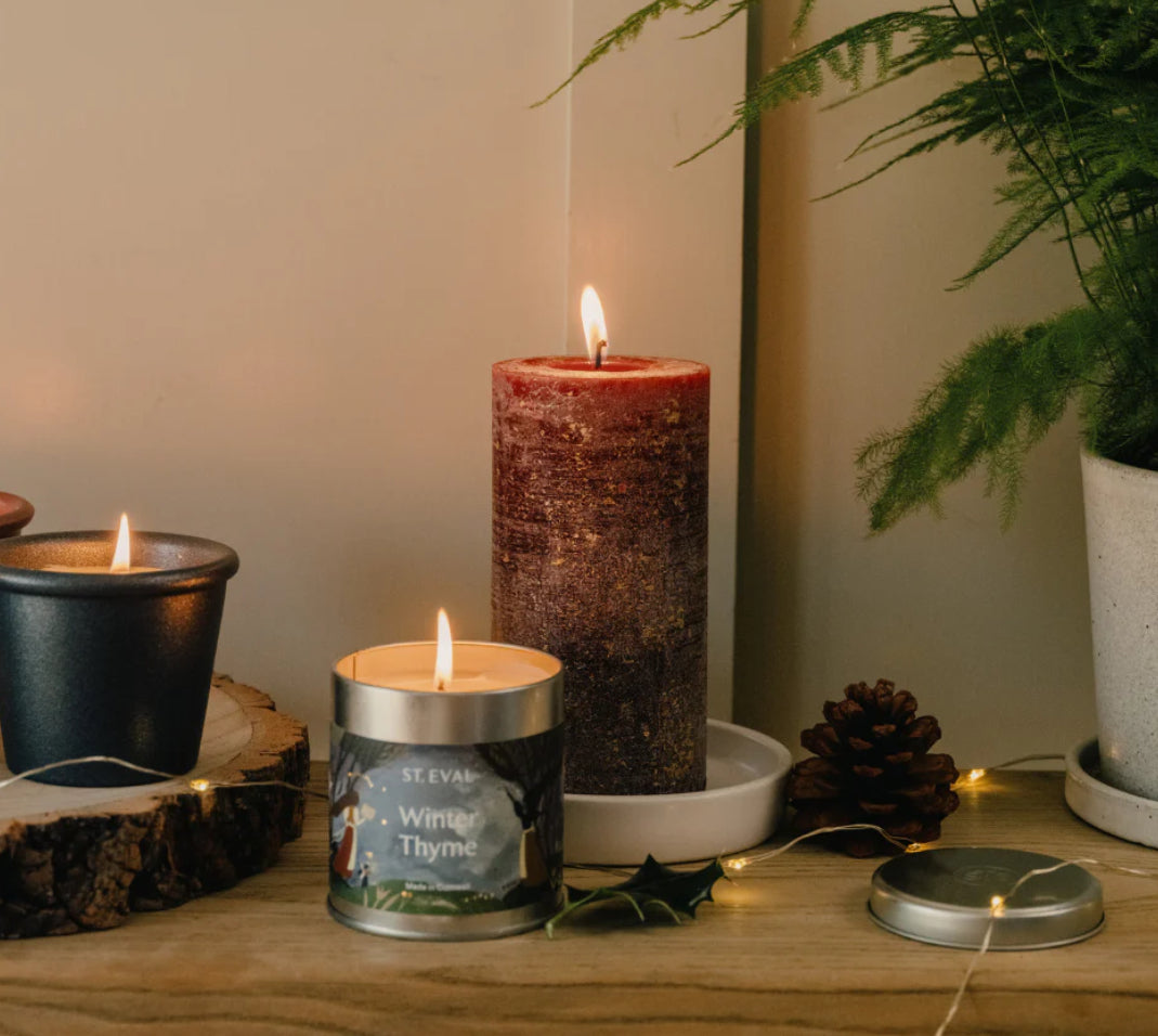 Figgy Pudding Gold Marbled Pillar