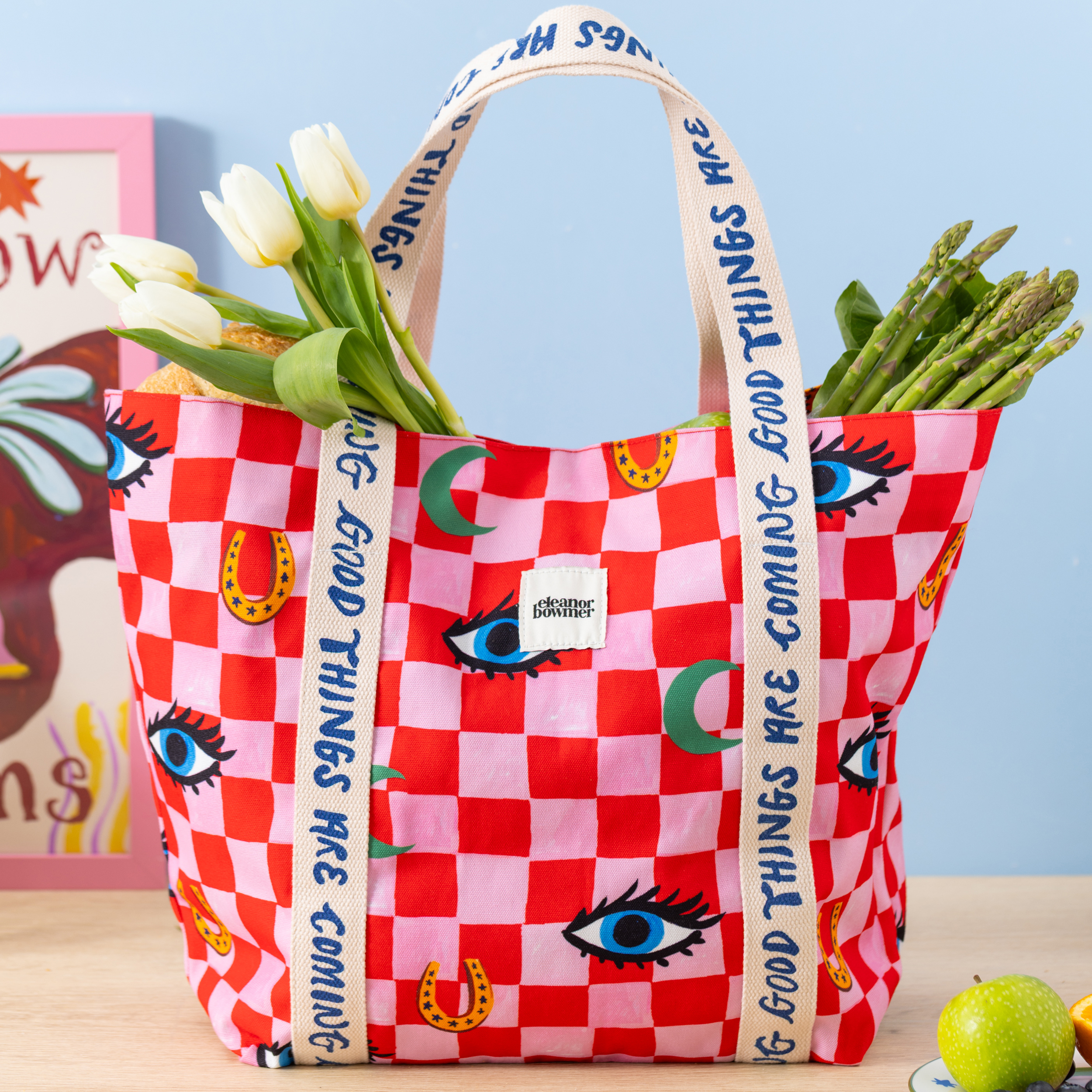 Checker Icons Tote Bag