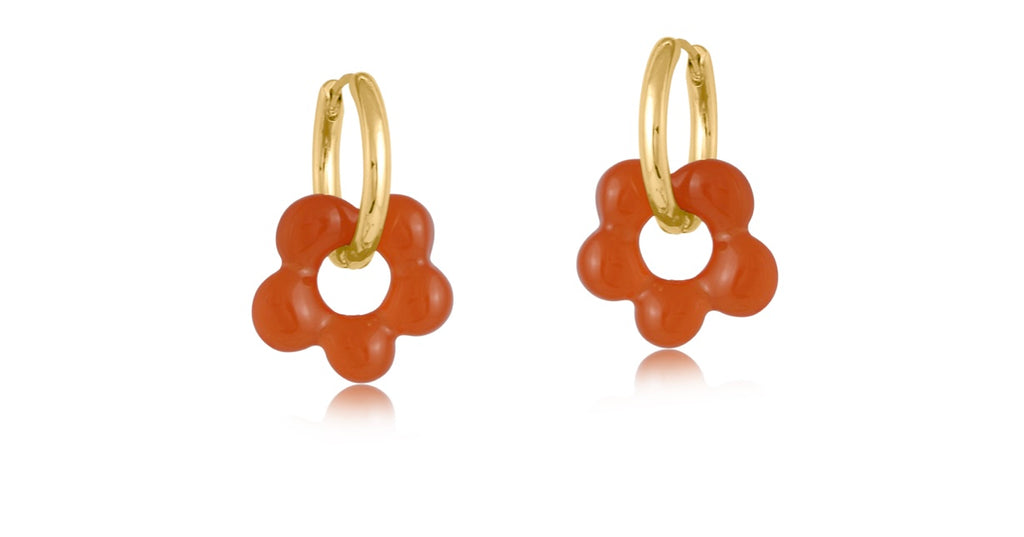 Olympia Beaded Huggie Hoop Earrings