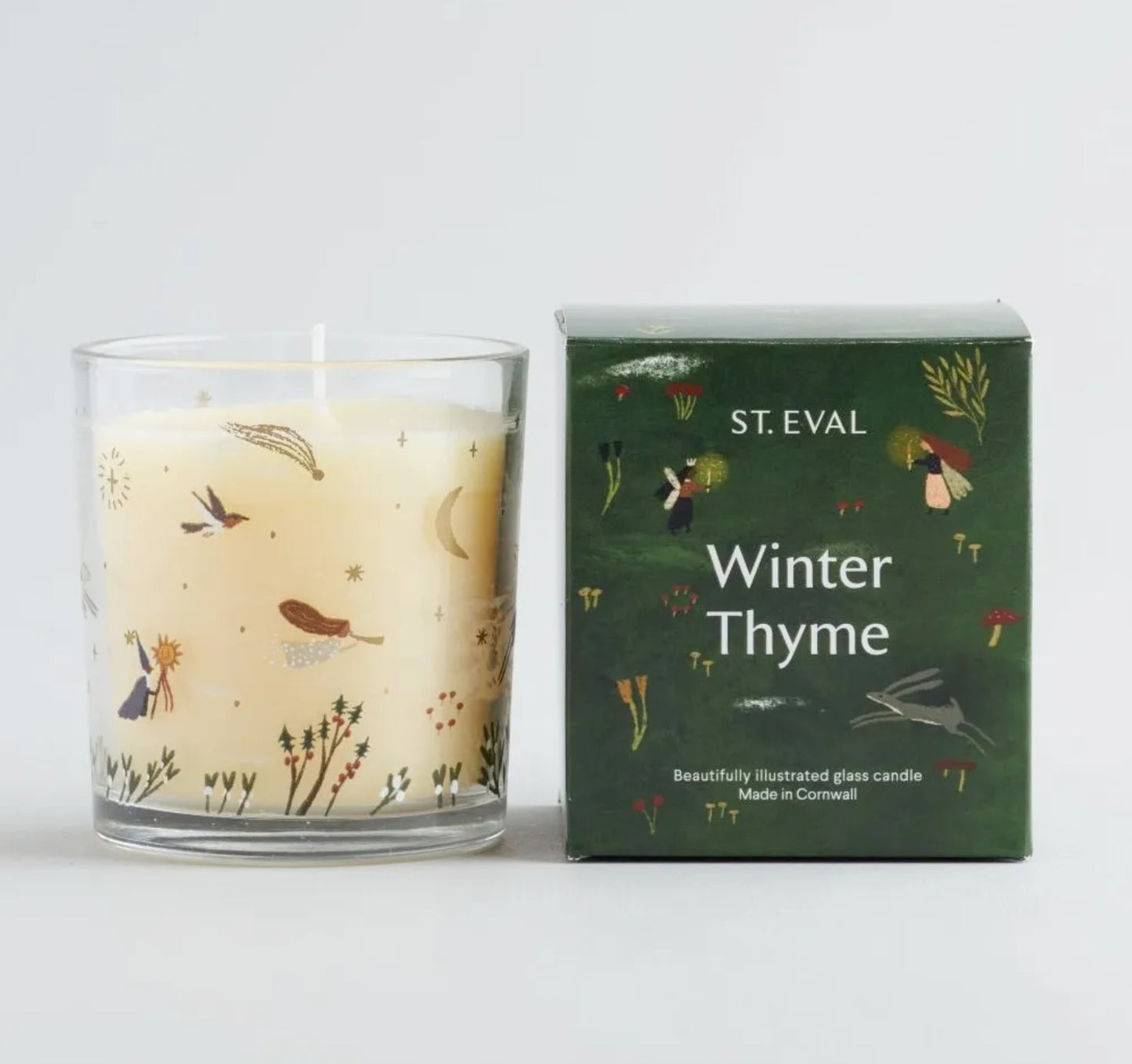 St Eval Winter Thyme , Christmas Wonderland Glass Candle